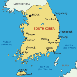 map of South Korea