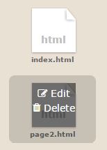 file listing, icon form