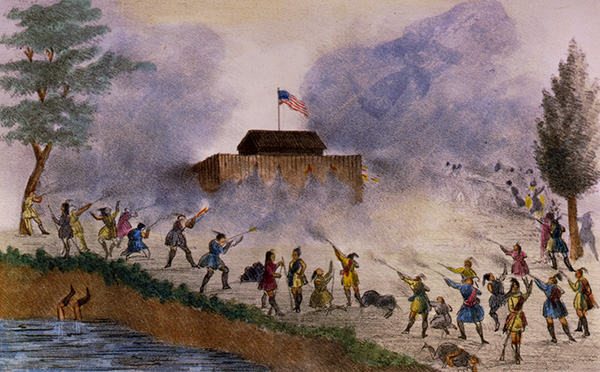 Attack of the Seminoles on the block house