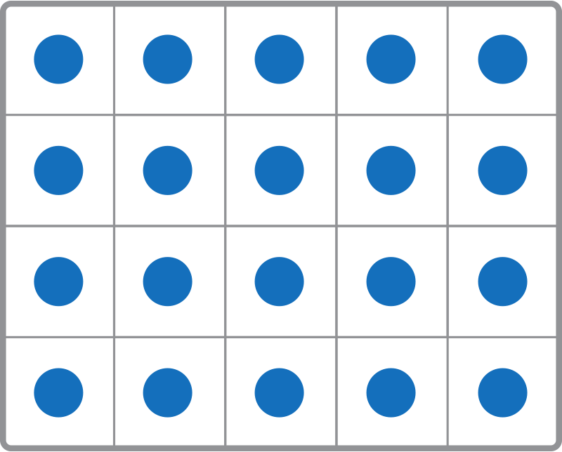 array of four by five