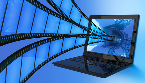 video flying out of a laptop