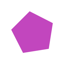 Purple pentagon.