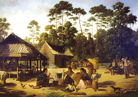 a Choctaw village