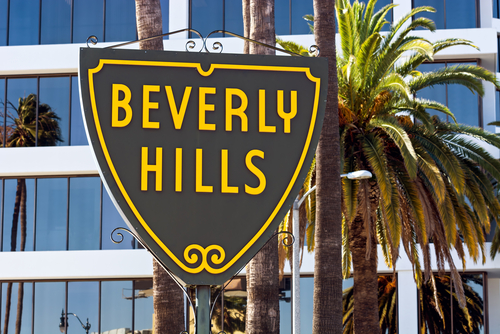 Famous Beverly Hills sign in Los Angeles.