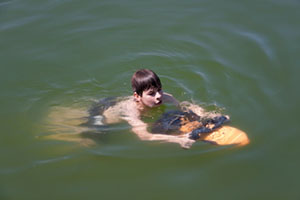 Boy Swimming