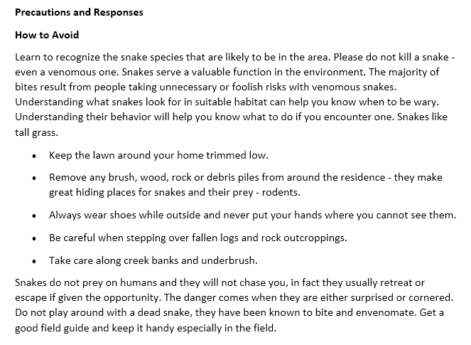 Excerpt with headings and subheadings