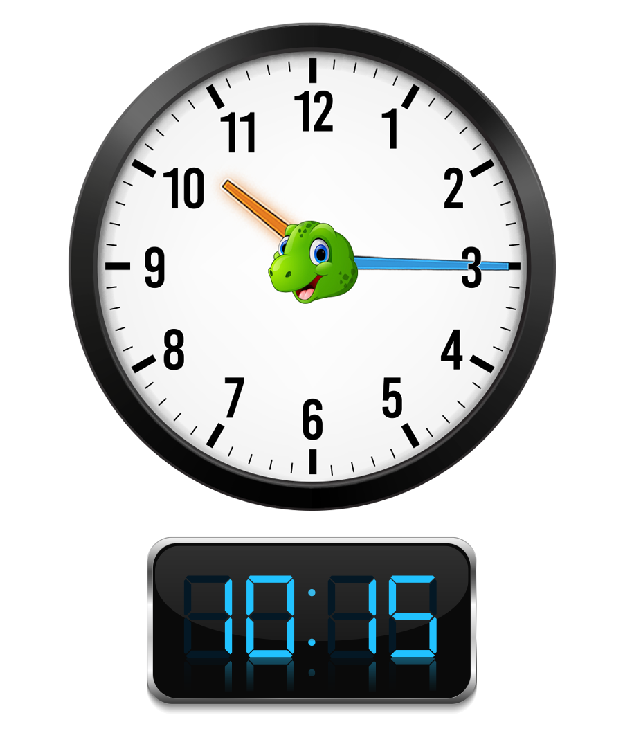 analog and digital clock set to 10:15