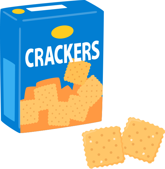 Cute illustration of a paper box of crackers