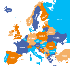 EUROPE MAP illustration vector