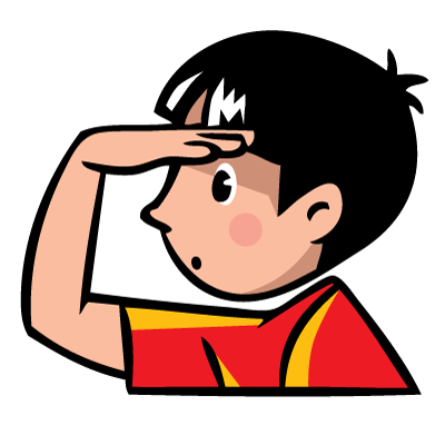 boy looking far away