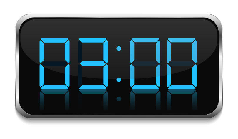 analog clock set to 3:00