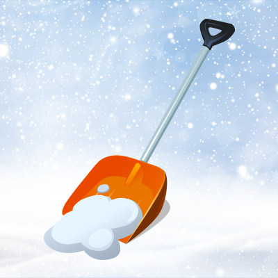 Snow shovel icon.
