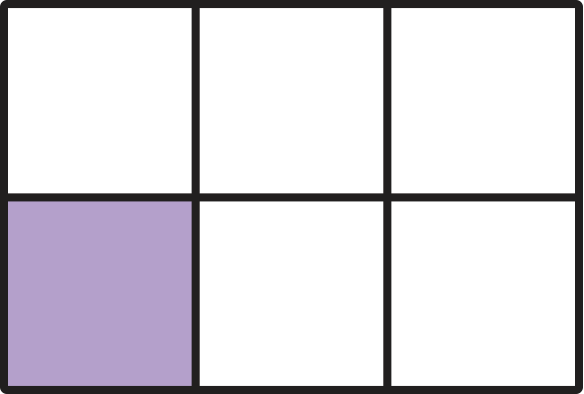 Rectangle with 1/6 filled in.