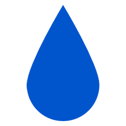 Blue droplet.