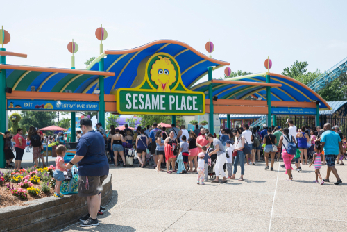 Langhorne, PA - May 26, 2018: Sesame Place is a children's theme park, located on the outskirts of Philadelphia, Pennsylvania based on the Sesame Street television program.