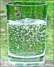 Carbonated glass of water