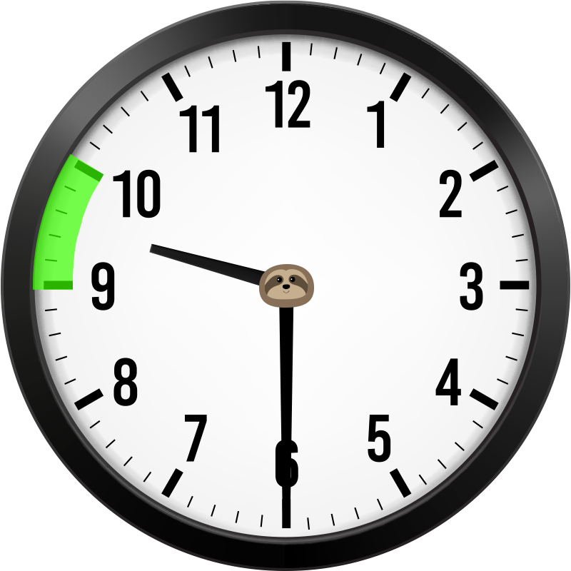 analog clock set to 9:30