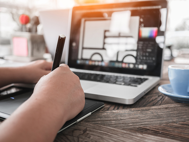 Digital animator at work