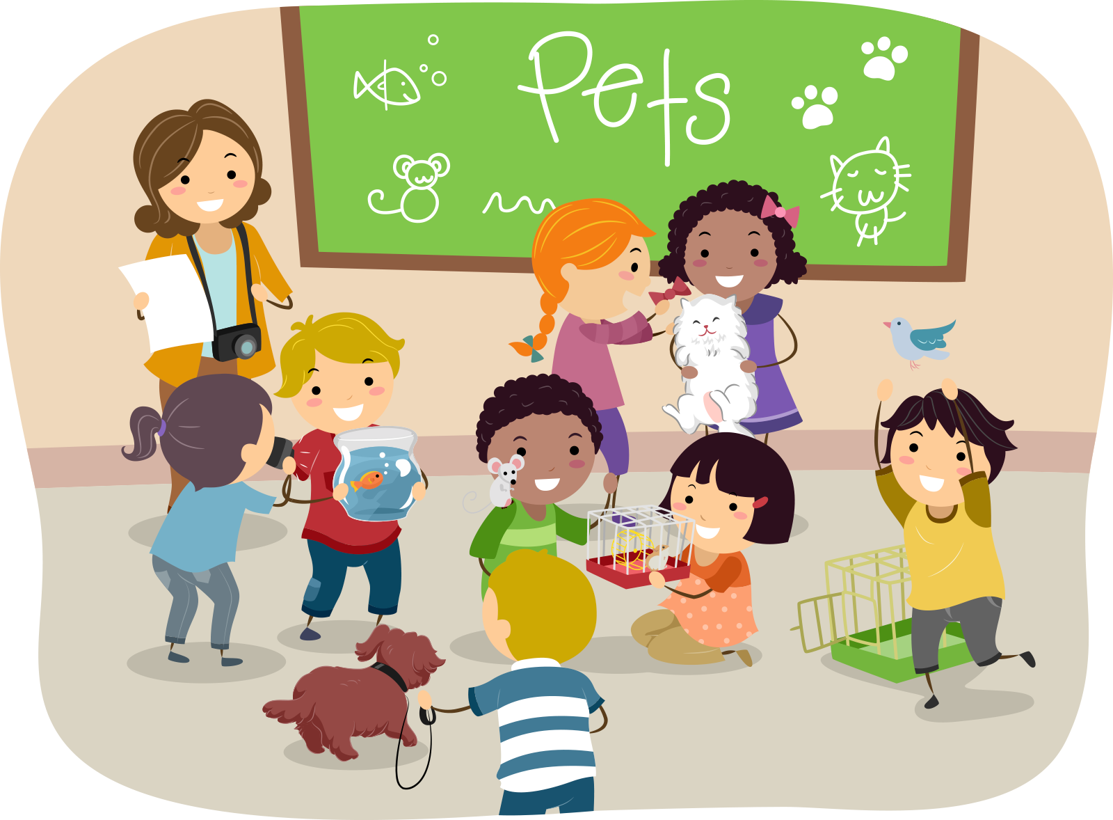 students with various pets