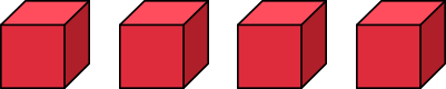 four red unit blocks