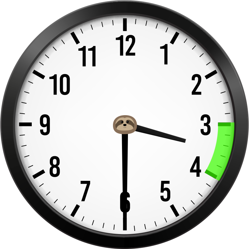 analog clock set to 3:30