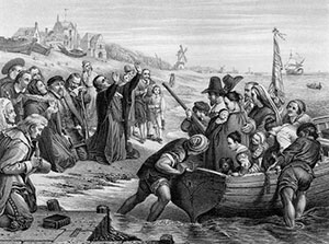 Pilgrims making landfall