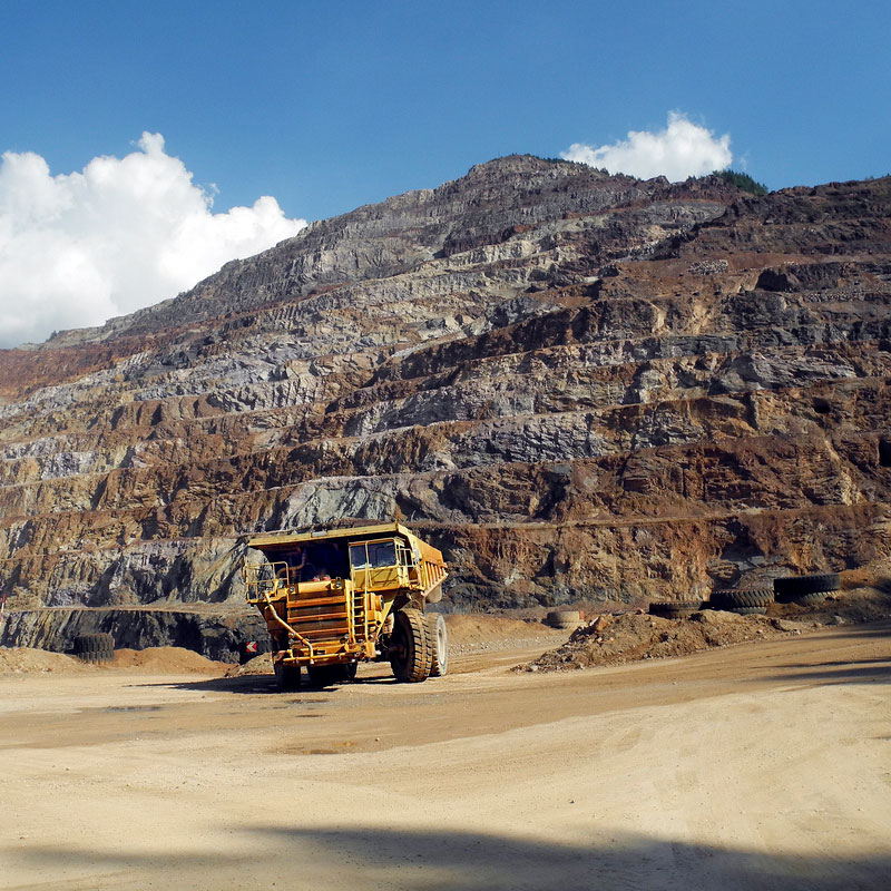 Strip mining at Erzberg Mine in Austria.