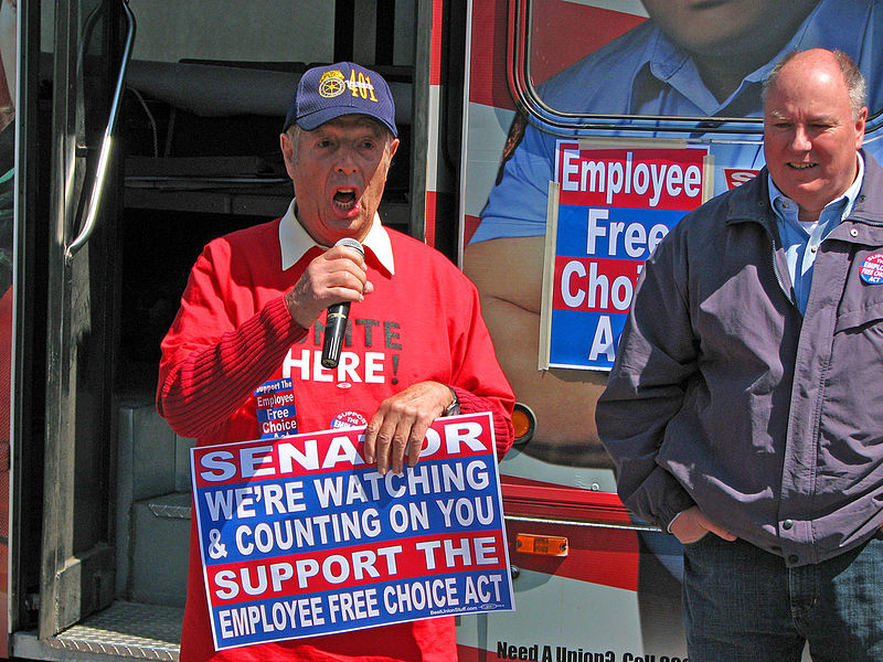 Rally for employee benefits and protections