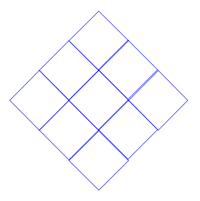 diamond shape made of smaller diamond shapes