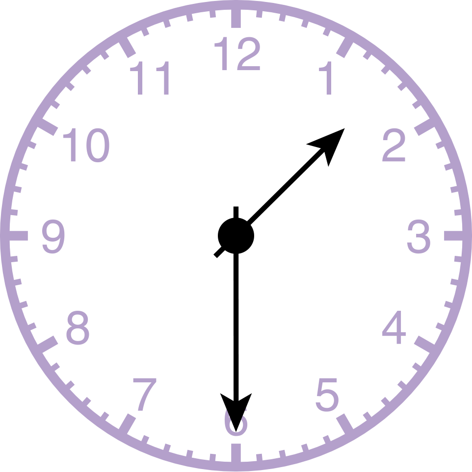 analog clock displaying 1:30