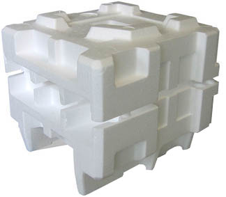 Expanded polystyrene foam. Polystyrene packaging material.