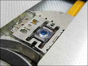 Mobile CD and DVD drive laser unit