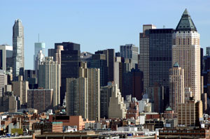 city with tall buildings