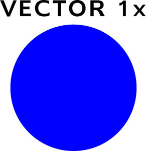 A blue circle made using vector graphics