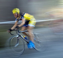 Man racing bike