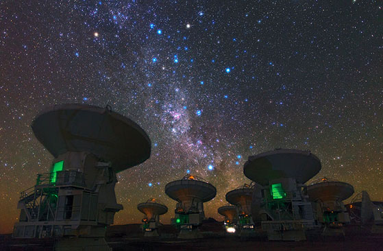 The Southern Milky Way Above ALMA, Chile, South America