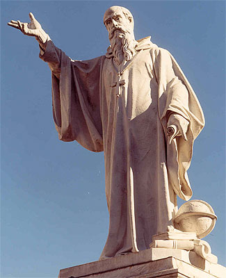 Statue of Saint Benedict.  