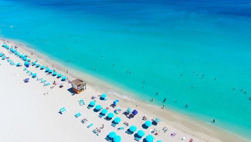 Image of a South Beach in Miami, Florida.