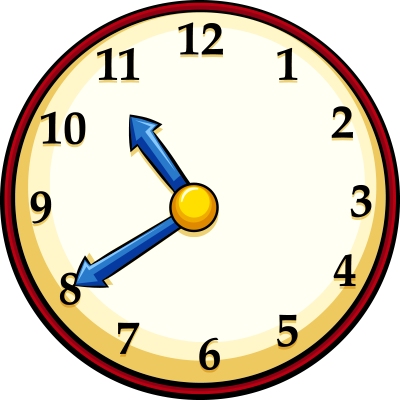 clock showing 10:40