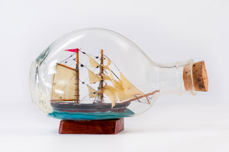Ship in a bottle.