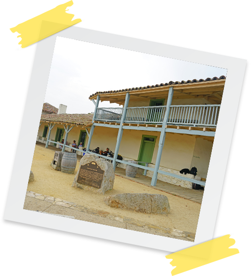 Old Customhouse photograph with tape holding it up.