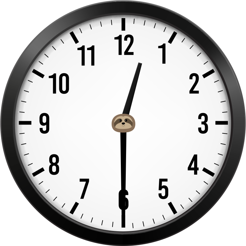 analog clock showing 12:30