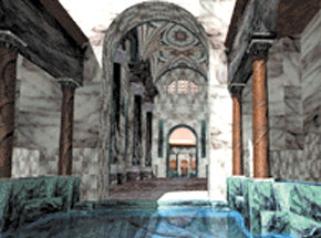 Ancient roman bath house