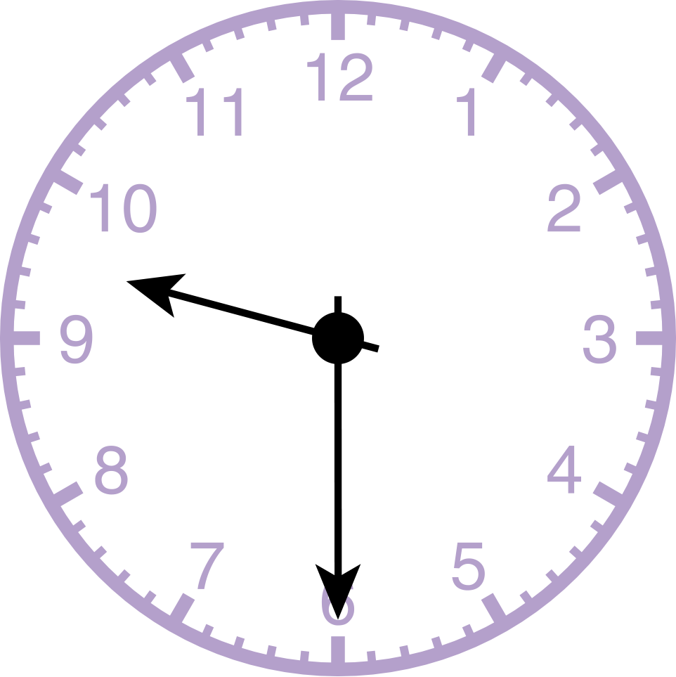 analog clock displaying 9:30