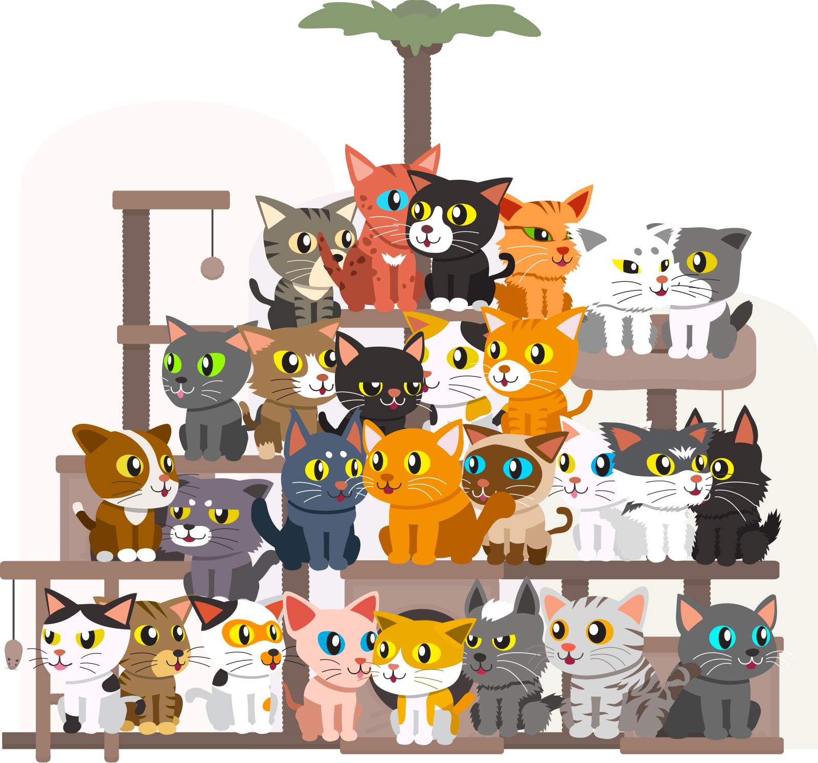 group of cats