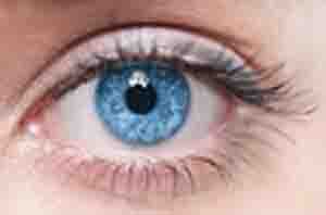 A close up of a human eye with poor image quality