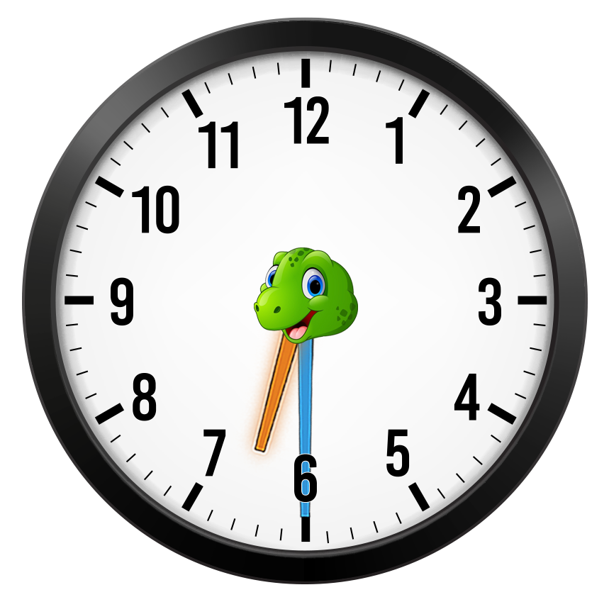 analog clock set to 6:30