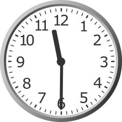 analog clock showing 11:30