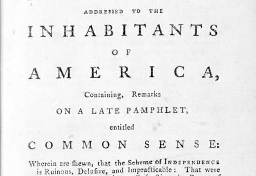 Thomas Paine's (1737-1809) radical pamphlet, 