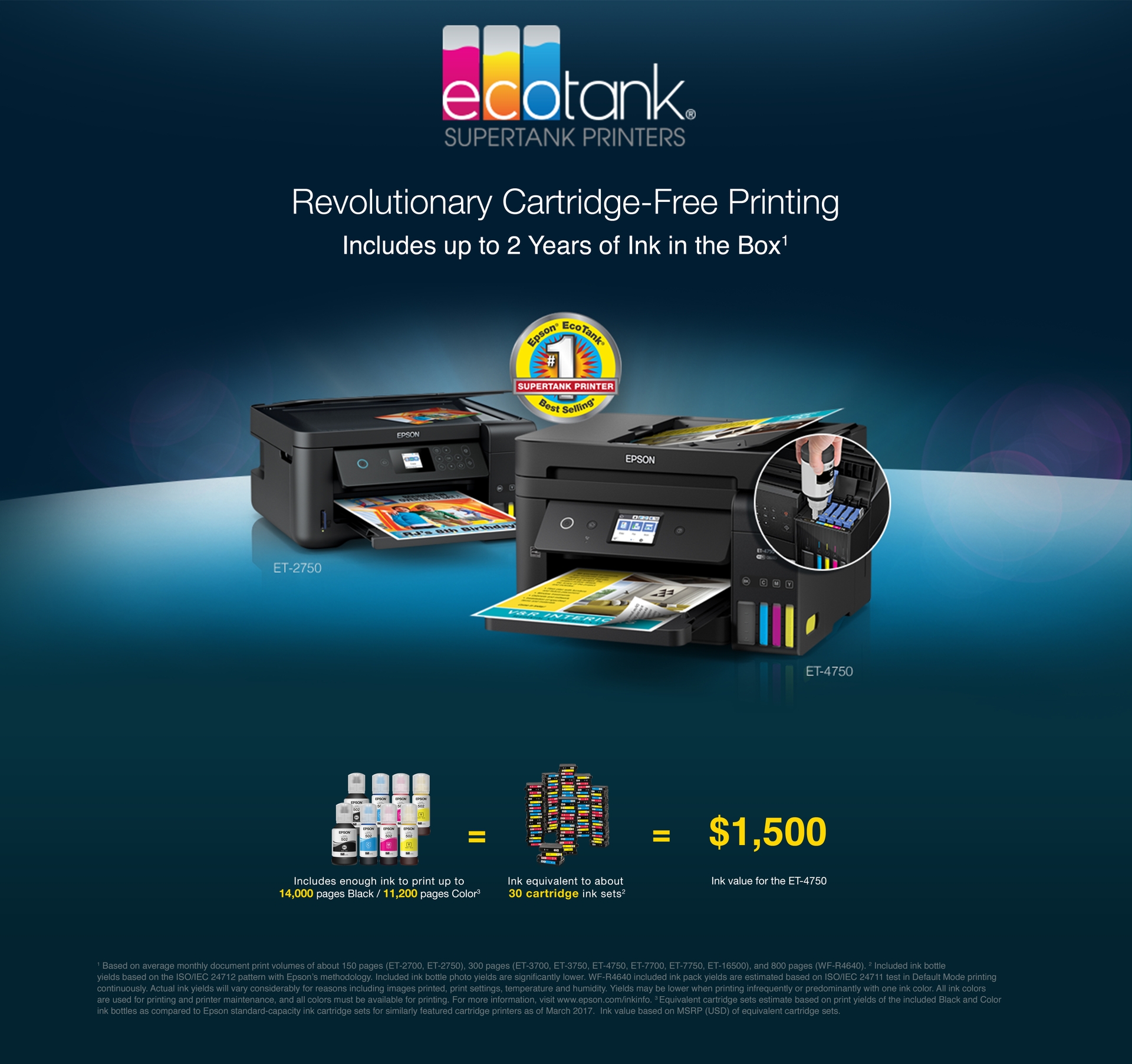 EcoTank - Revolutionary Cartridge-Free Printing